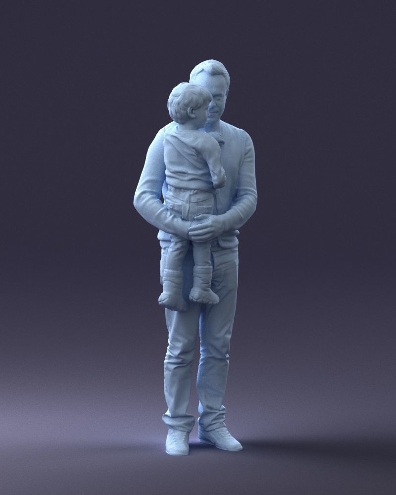000043 Father and Son 1226 3D model_4