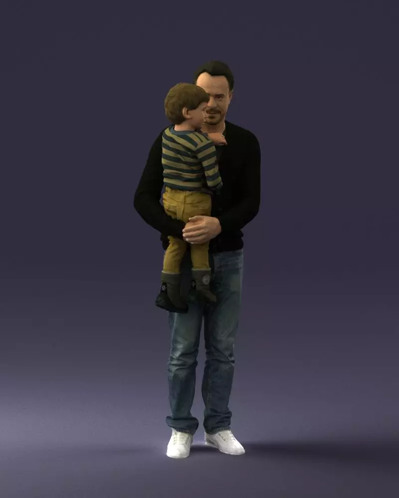 000043 Father and Son 1226 3D model_0