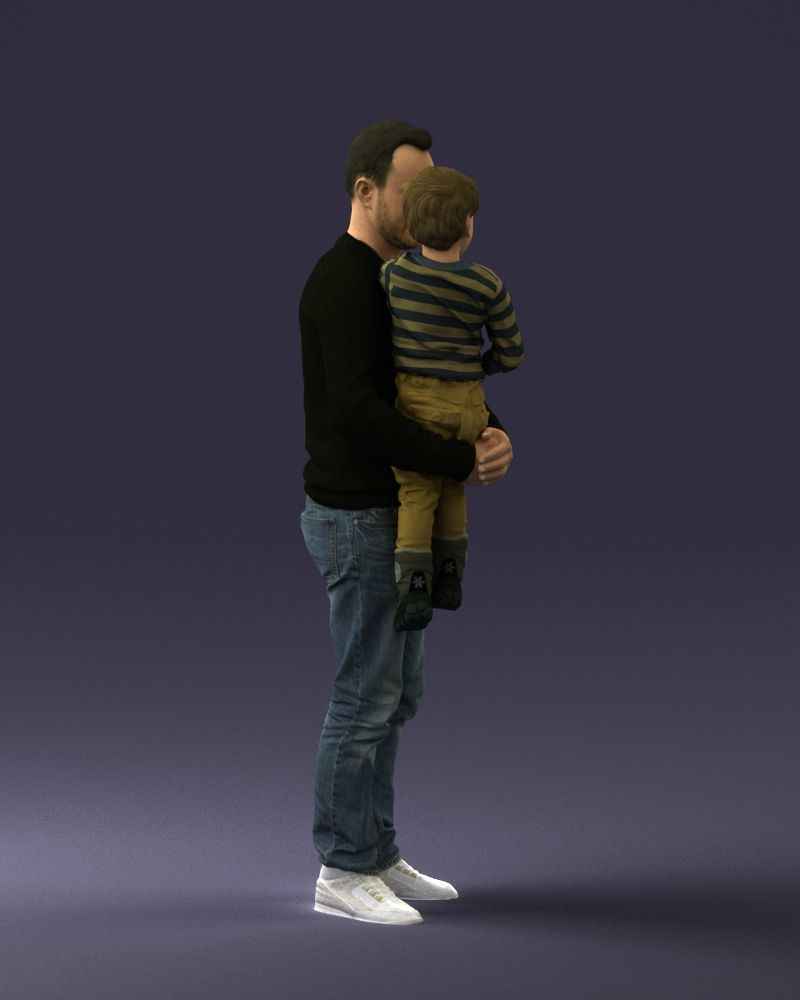 000043 Father and Son 1226 3D model_9