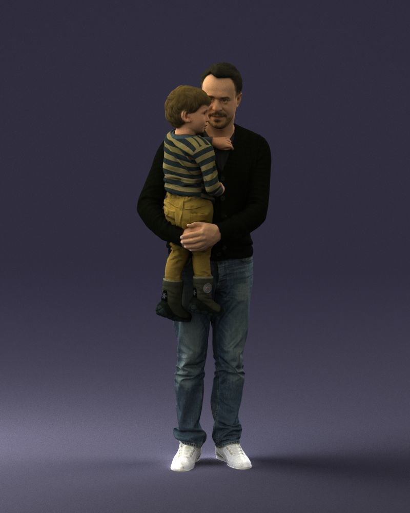 000043 Father and Son 1226 3D model_33