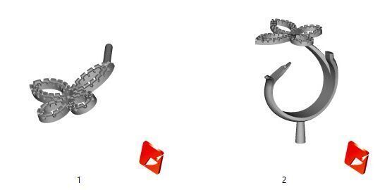 Fashion Bracelet Graff butterfly 3D print model_7