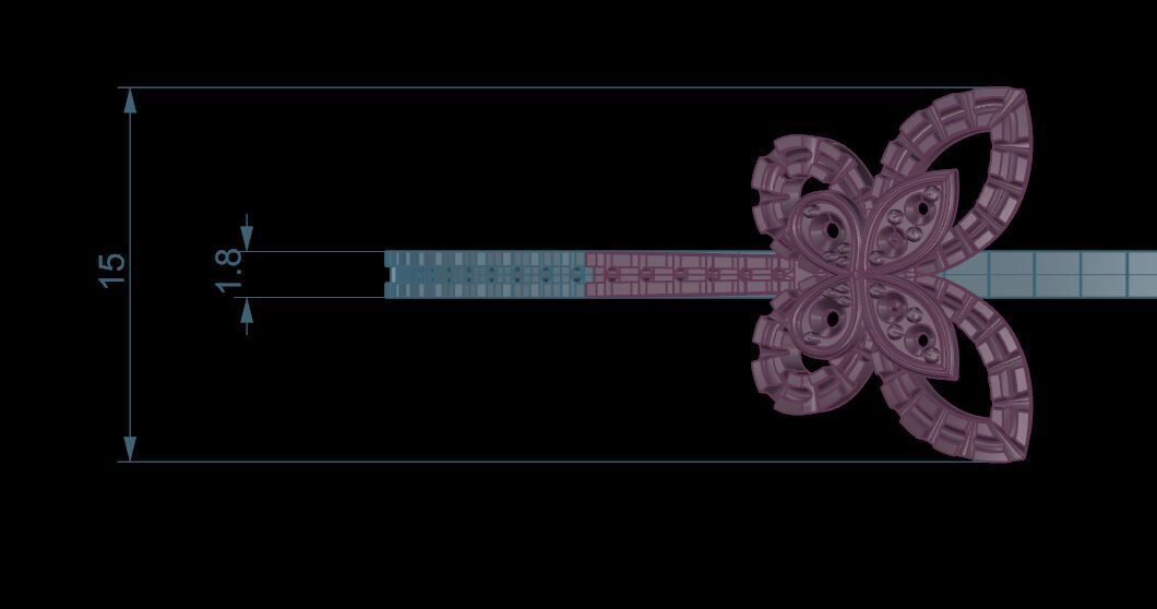 Fashion Bracelet Graff butterfly 3D print model_6