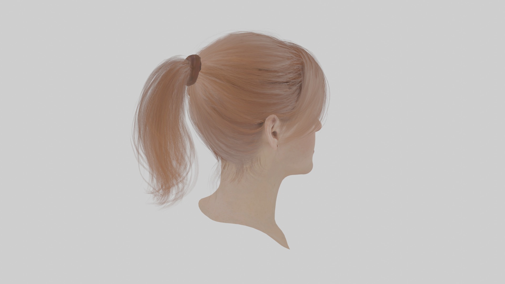Realistic Woman Head 3D Model Rigged Game Ready 3D model_3