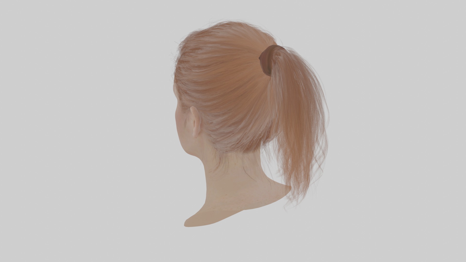 Realistic Woman Head 3D Model Rigged Game Ready 3D model_4