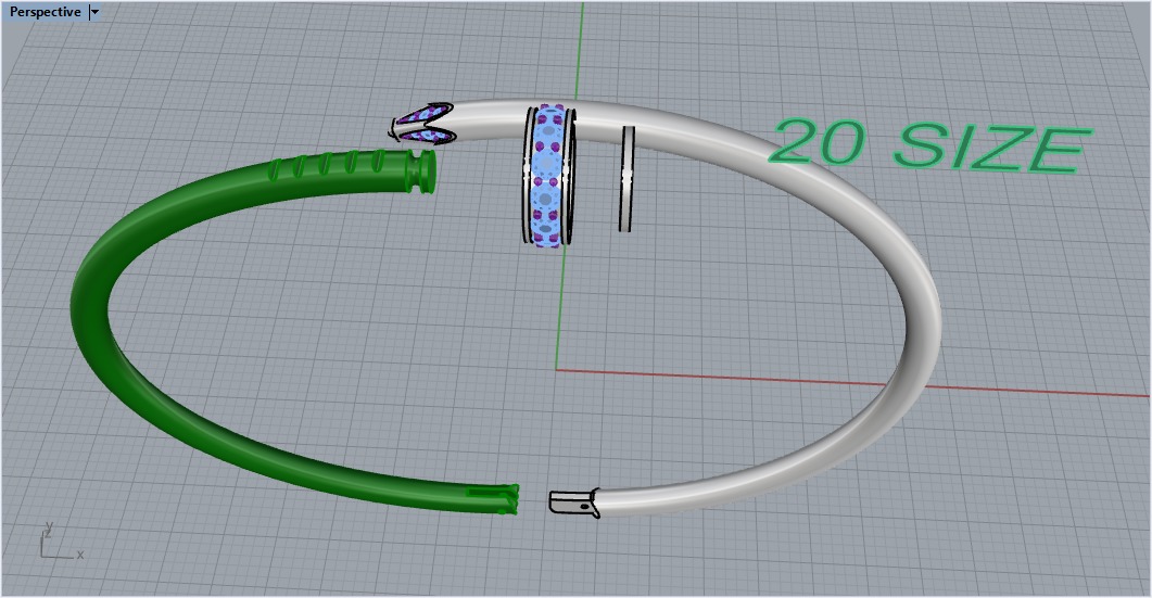 Bracelet Size 20  3D print model_3