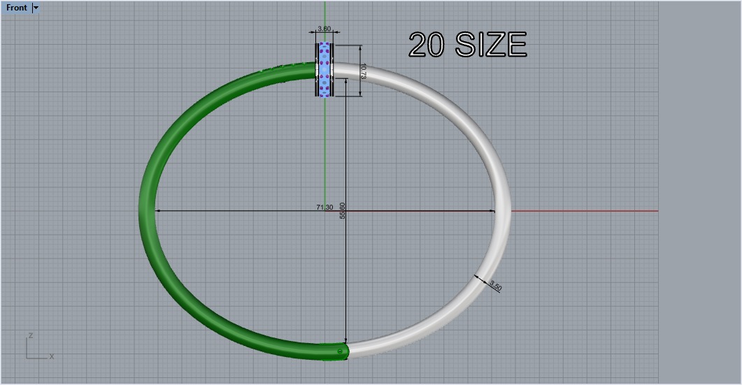 Bracelet Size 20  3D print model_2