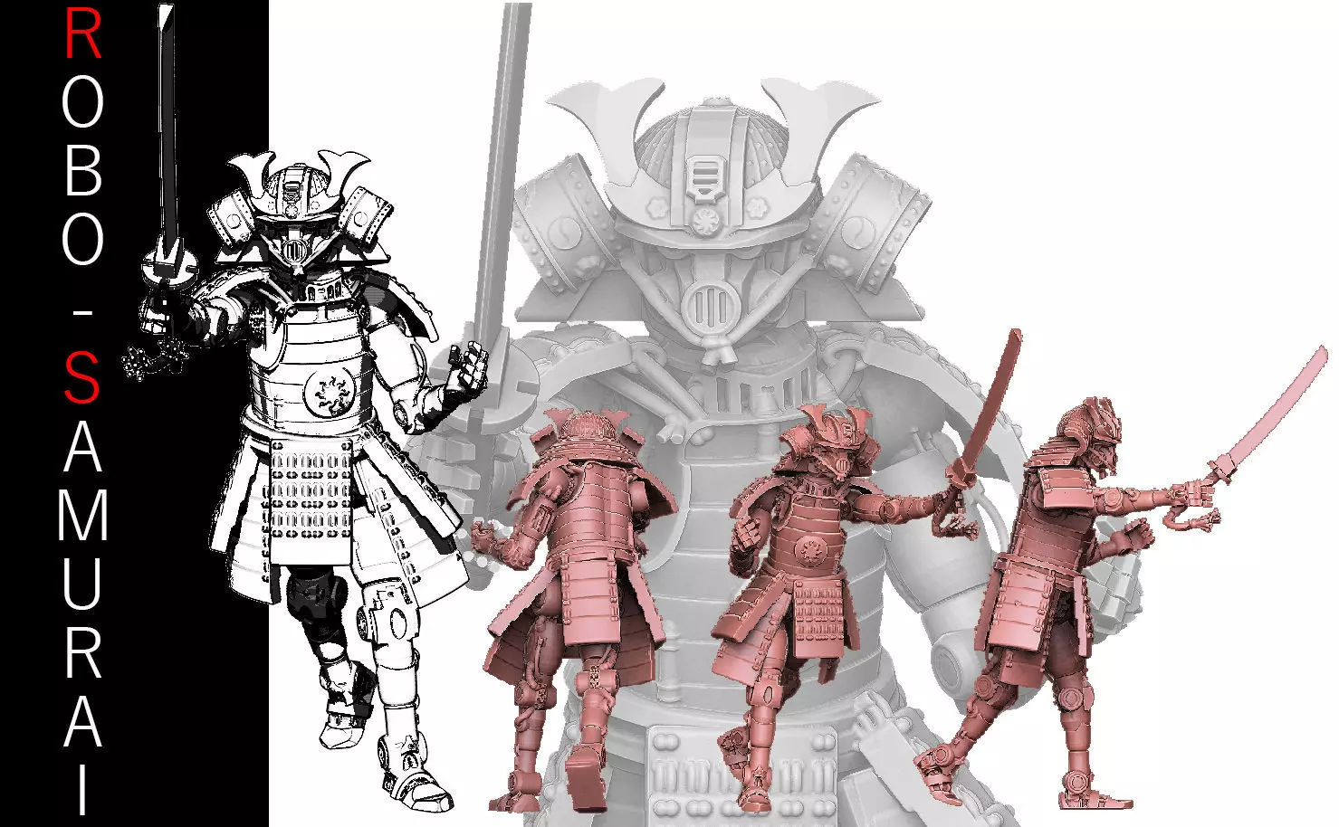 Robo Samurai 3D print model_0