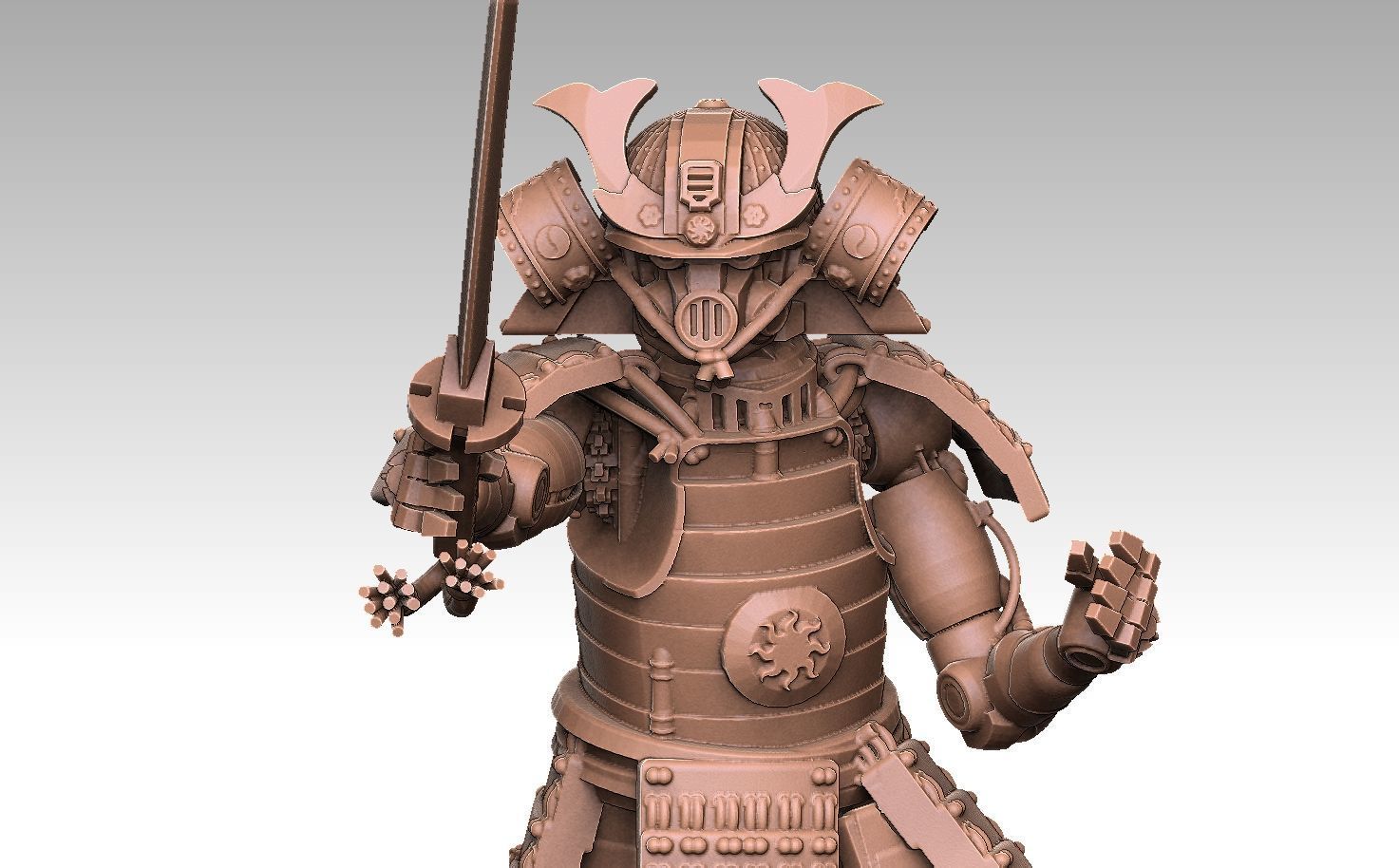 Robo Samurai 3D print model_8