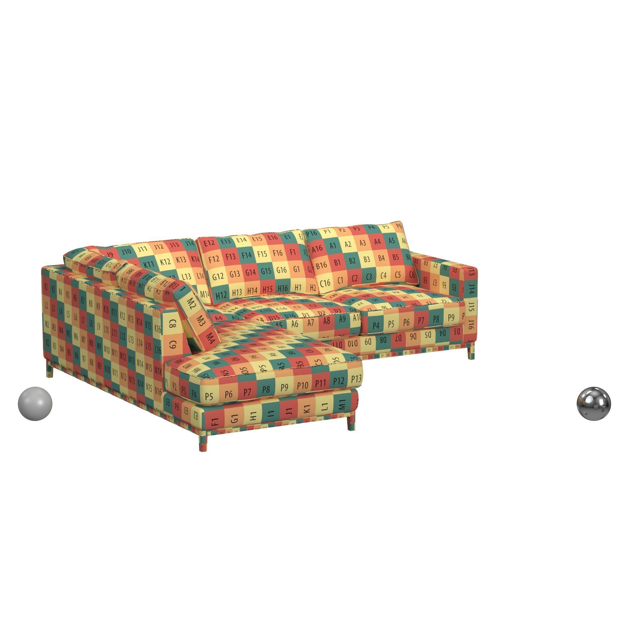 Amber LAF Sofa Chaise 3D model_4