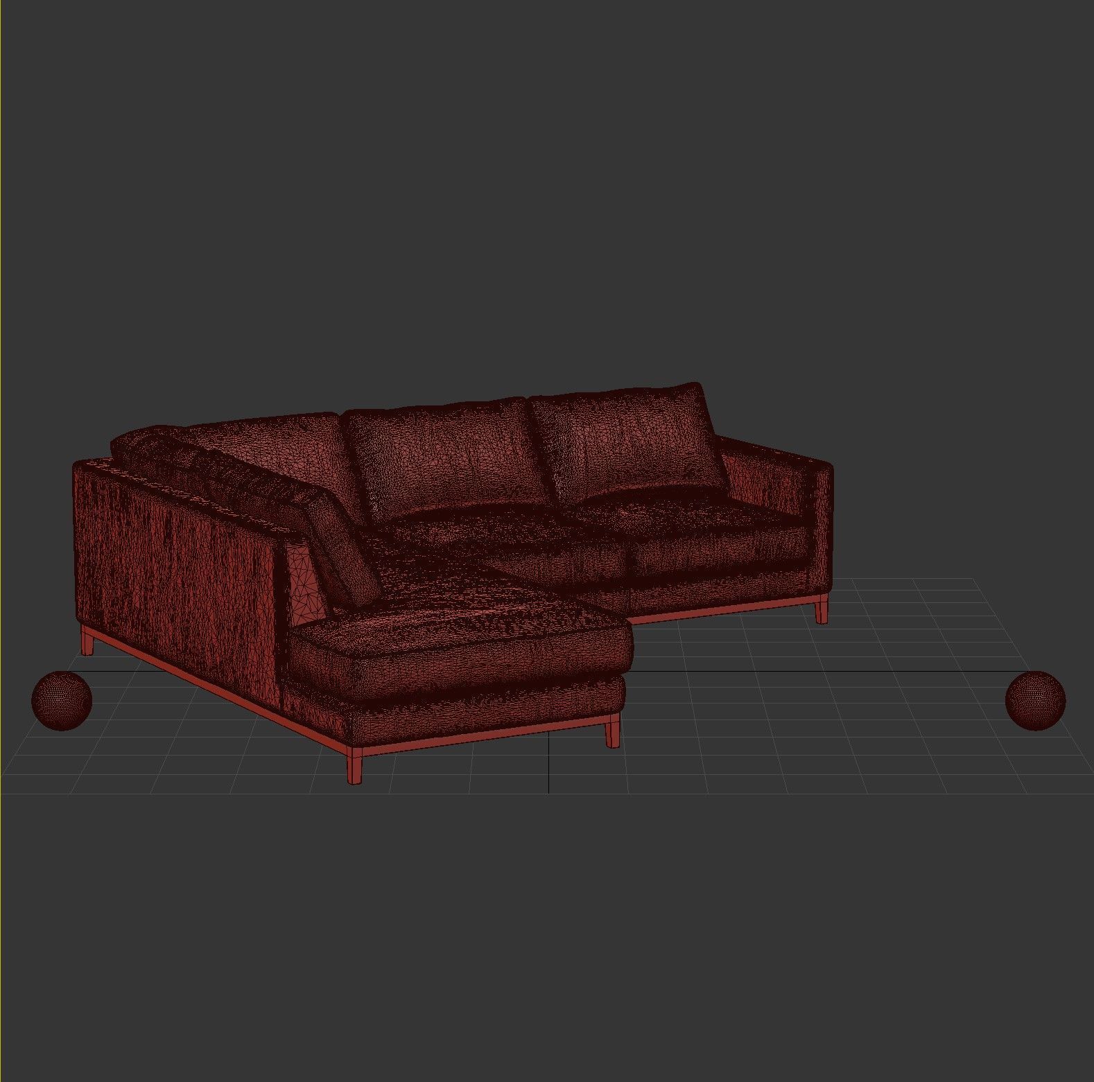 Amber LAF Sofa Chaise 3D model_6