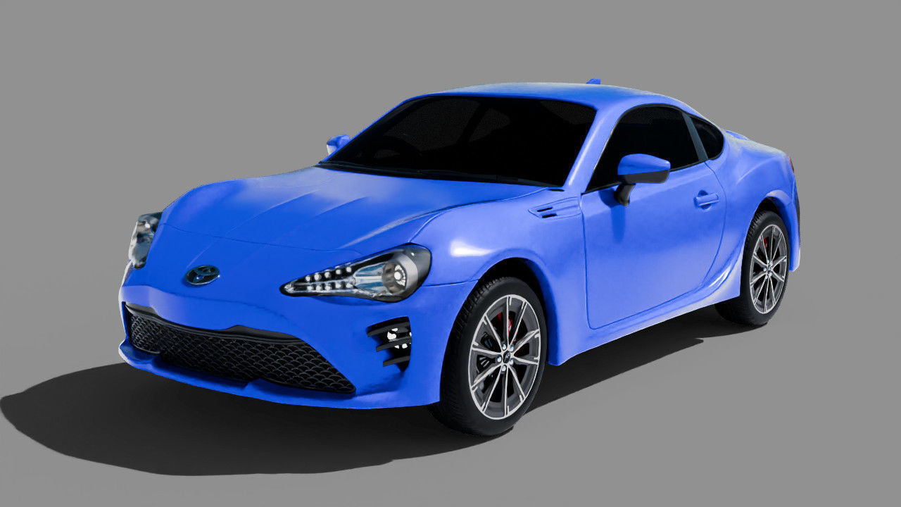 Toyota GT 86 2017 Facelift Low-poly 3D model_3
