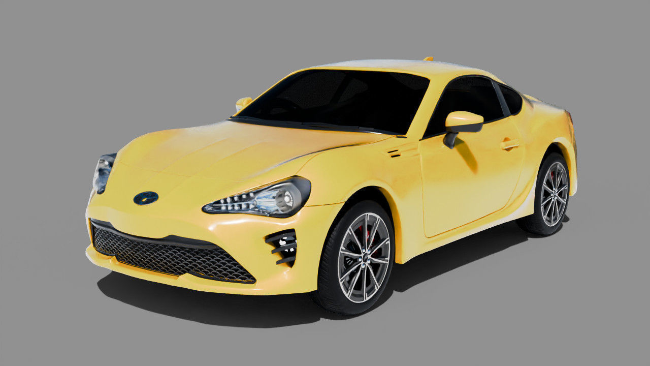 Toyota GT 86 2017 Facelift Low-poly 3D model_6