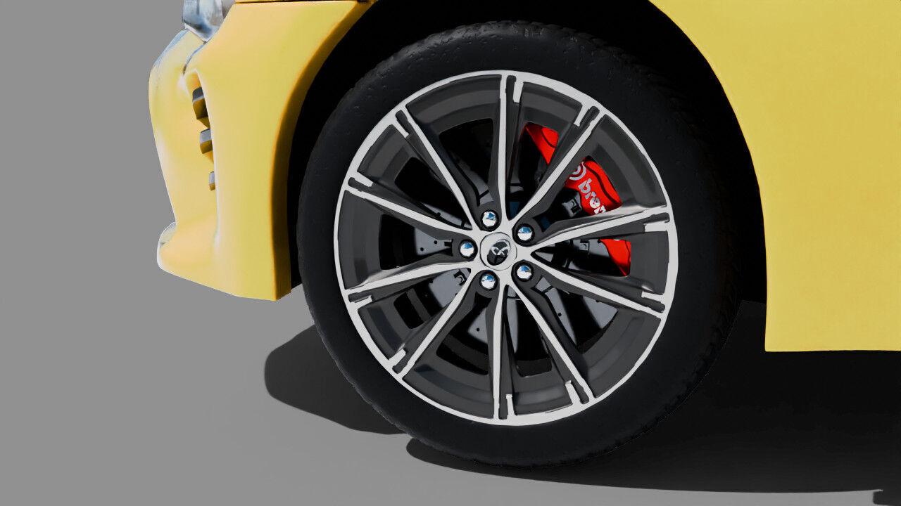 Toyota GT 86 2017 Facelift Low-poly 3D model_5