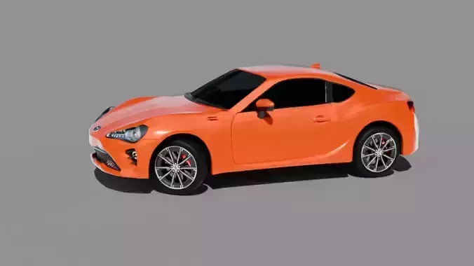 Toyota GT 86 2017 Facelift Low-poly 3D model