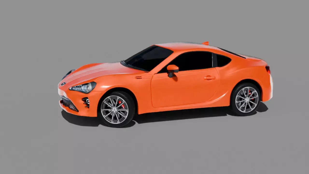 Toyota GT 86 2017 Facelift Low-poly 3D model_0