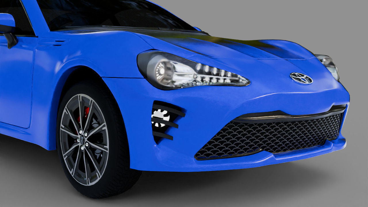 Toyota GT 86 2017 Facelift Low-poly 3D model_9