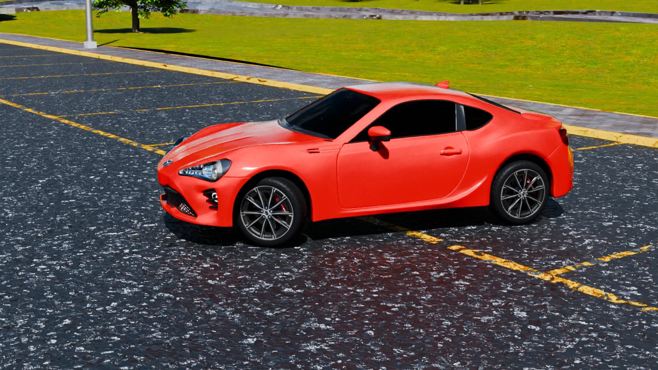 Toyota GT 86 2017 Facelift Low-poly 3D model_7