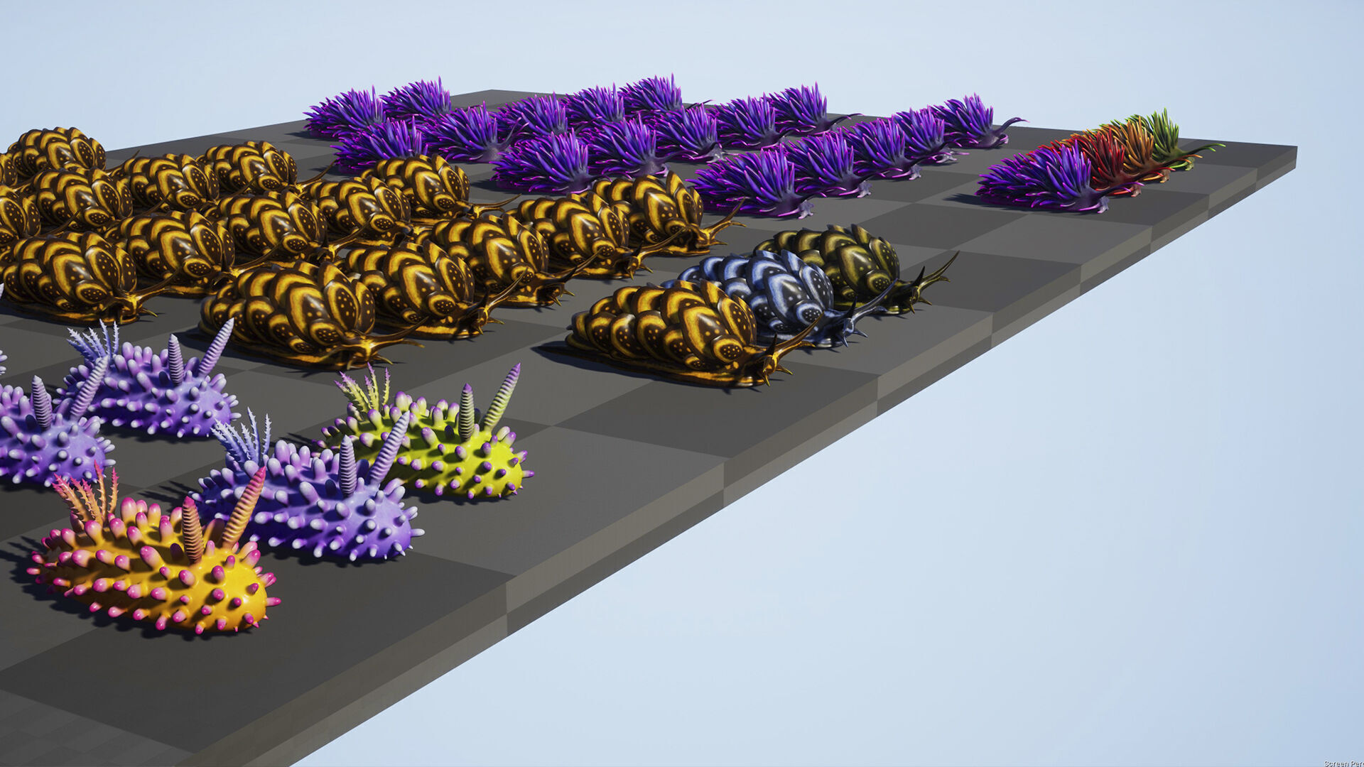 Sea Slugs Pack - Game Ready Low-poly 3D model Low-poly 3D model_6