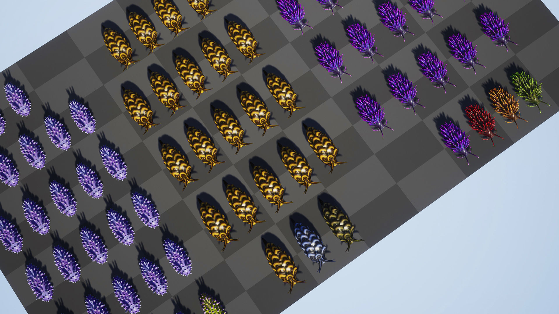 Sea Slugs Pack - Game Ready Low-poly 3D model Low-poly 3D model_9