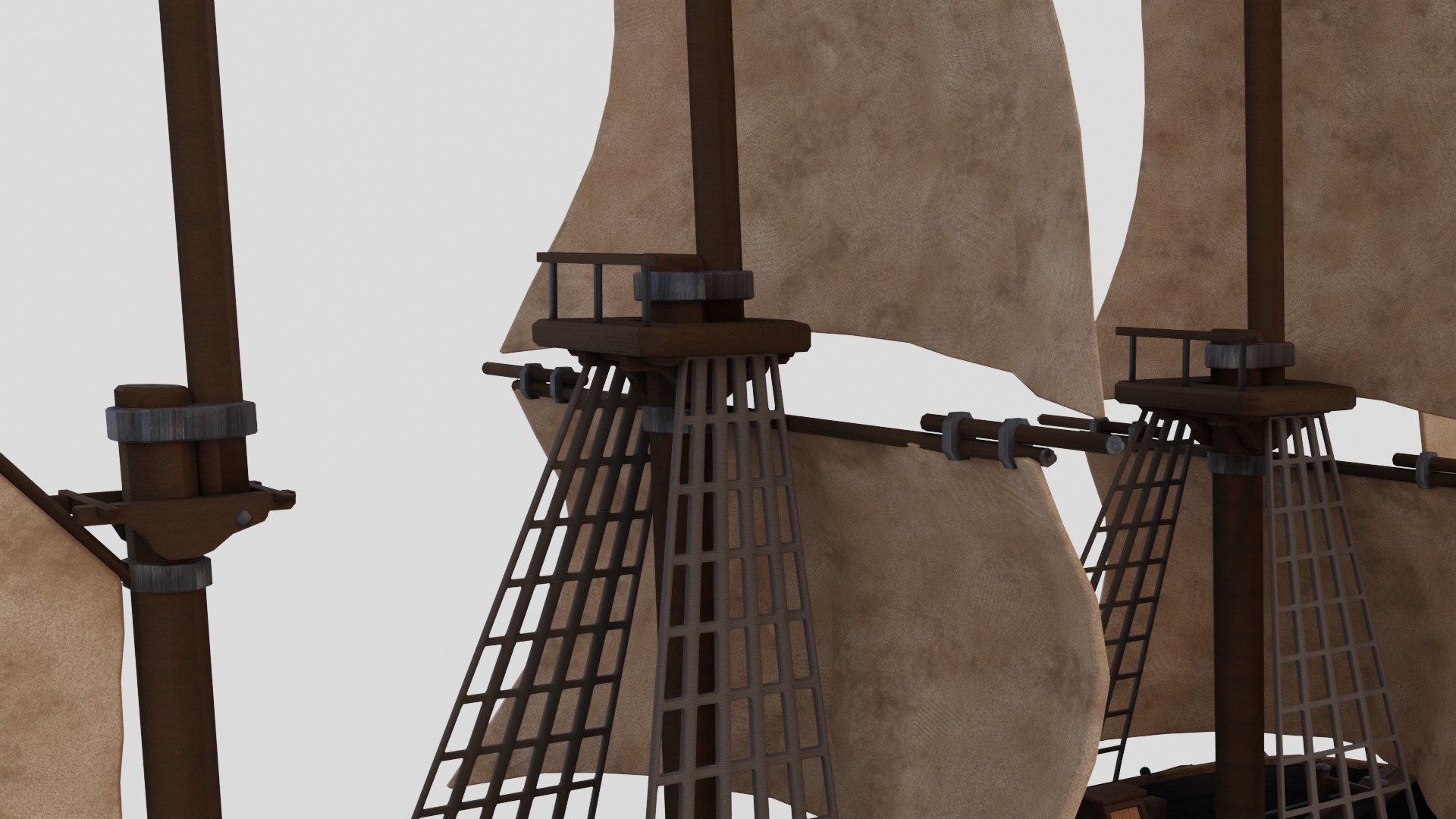 Hecla-Class Bomb Vessel Low-poly 3D model_14
