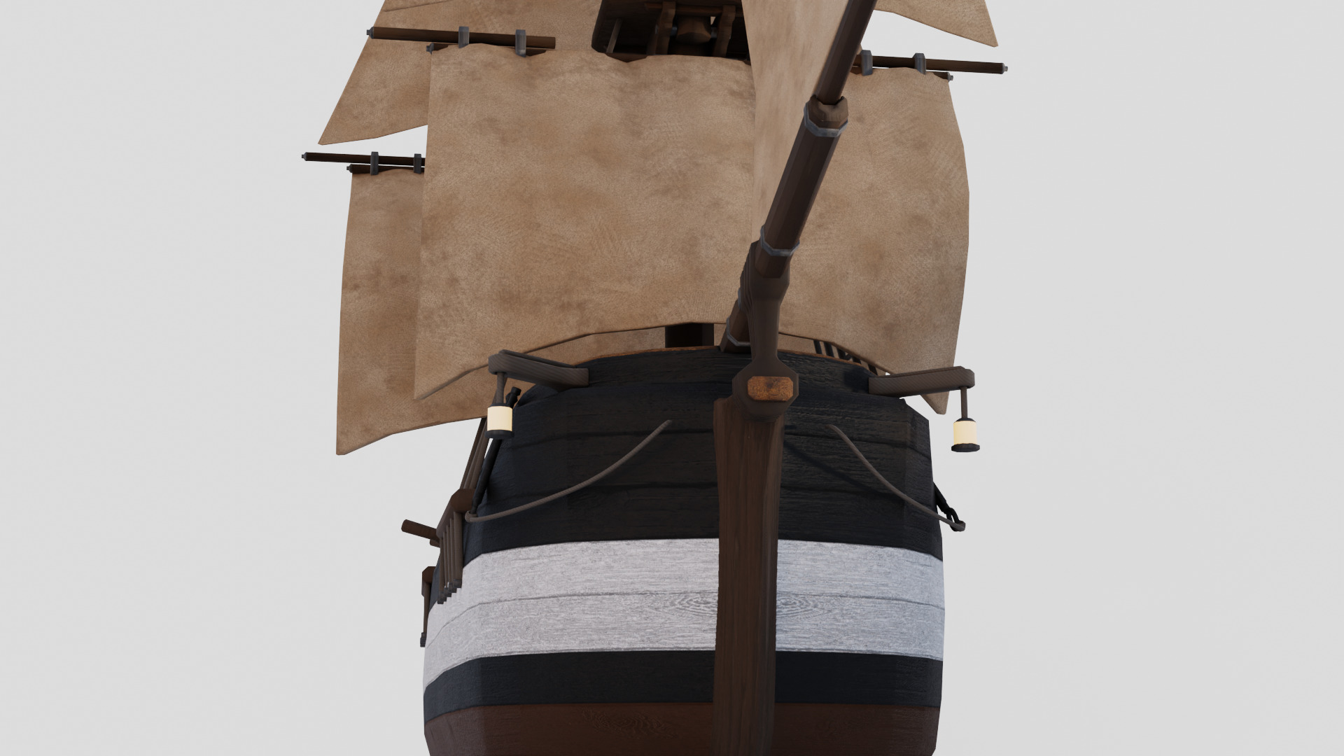 Hecla-Class Bomb Vessel Low-poly 3D model_9