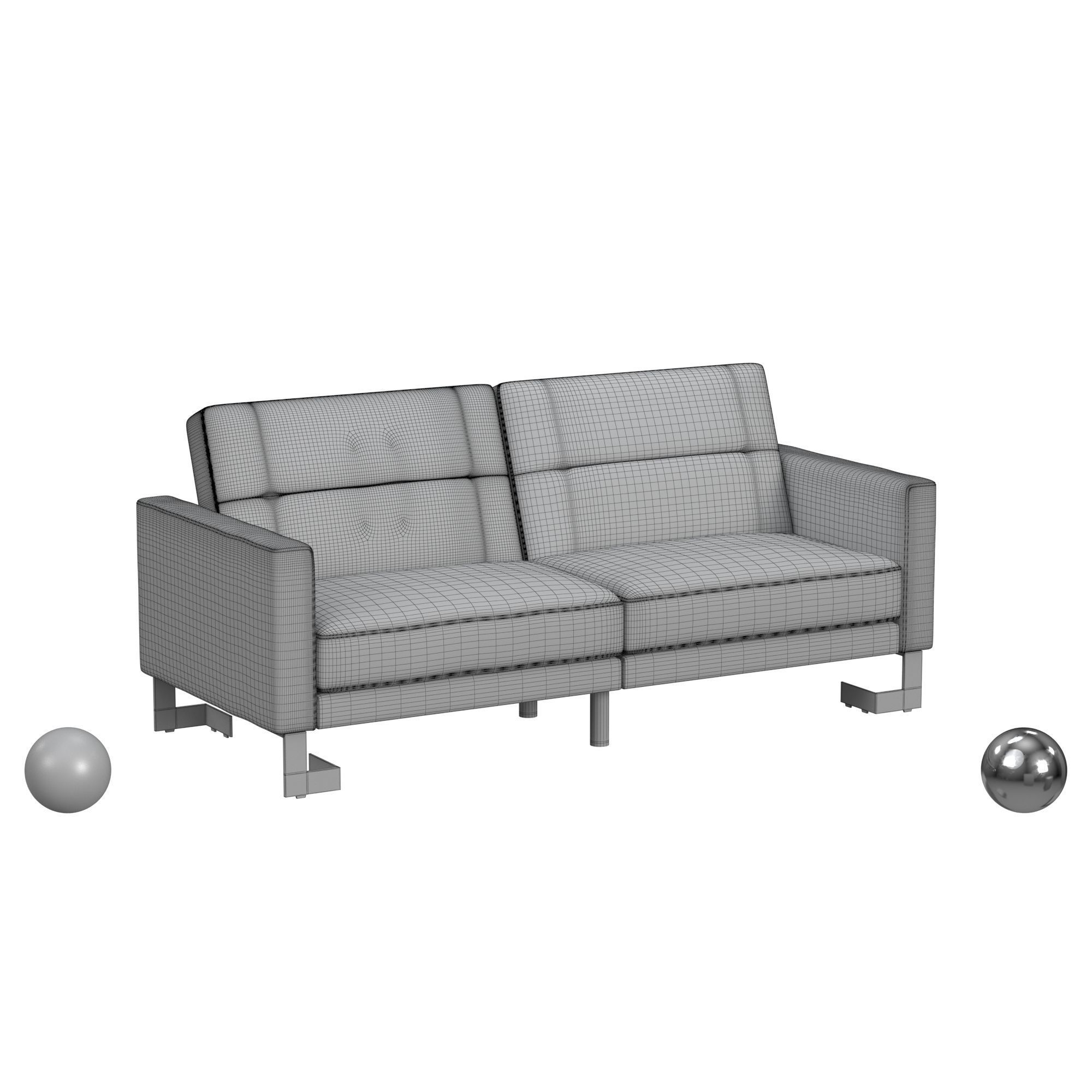  Tribeca Foldable Sofa Bed Low-poly 3D model_5