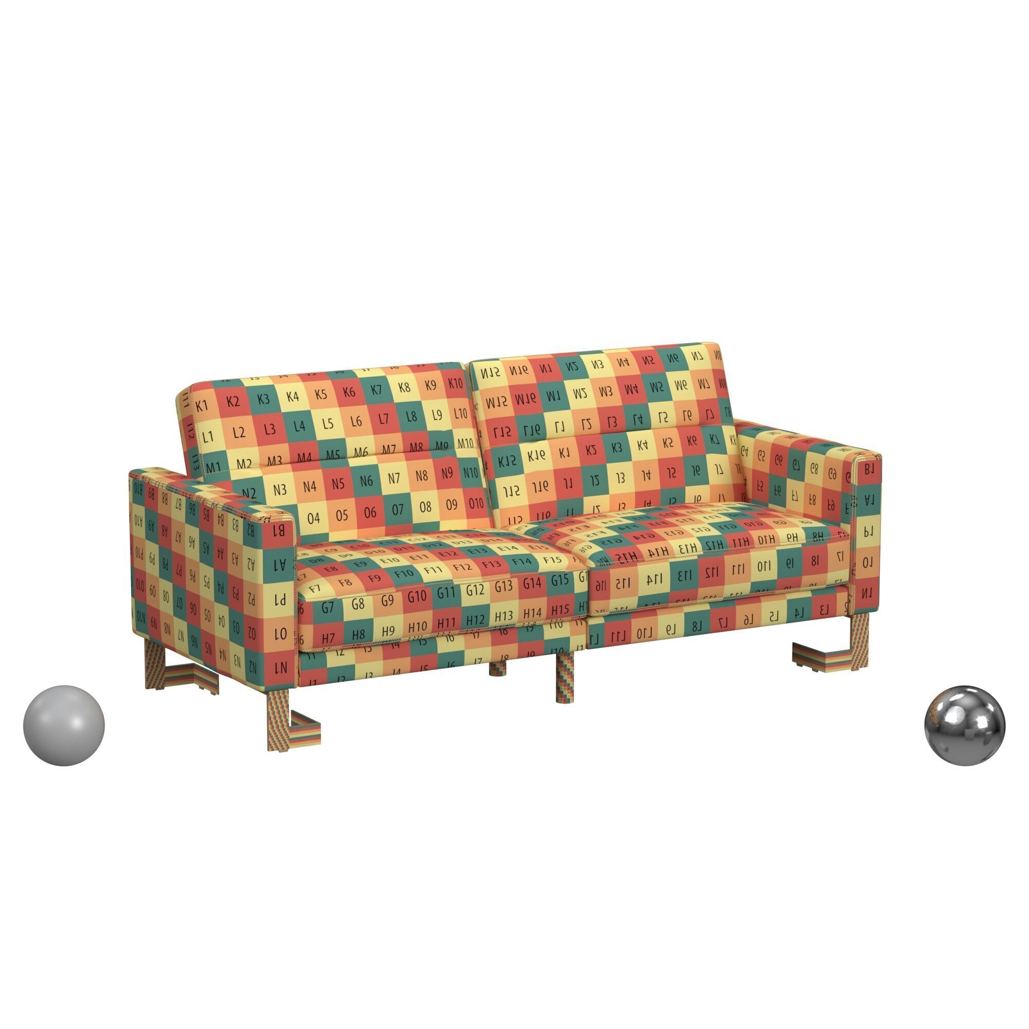  Tribeca Foldable Sofa Bed Low-poly 3D model_4
