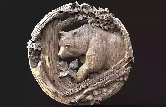 Bear CNC STL model 3D print model