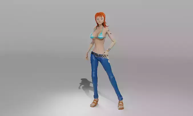 3d Nami rigged Low-poly