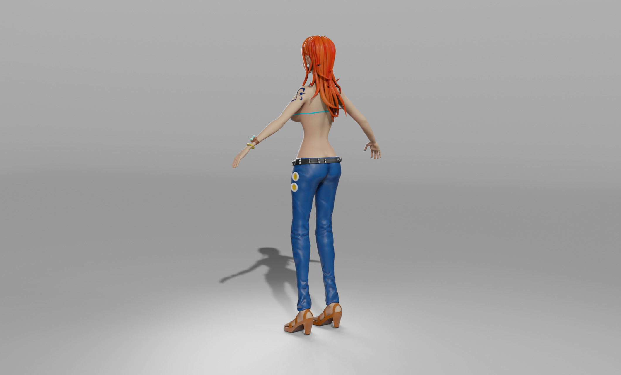 3d Nami rigged Low-poly Free low-poly 3D model_7