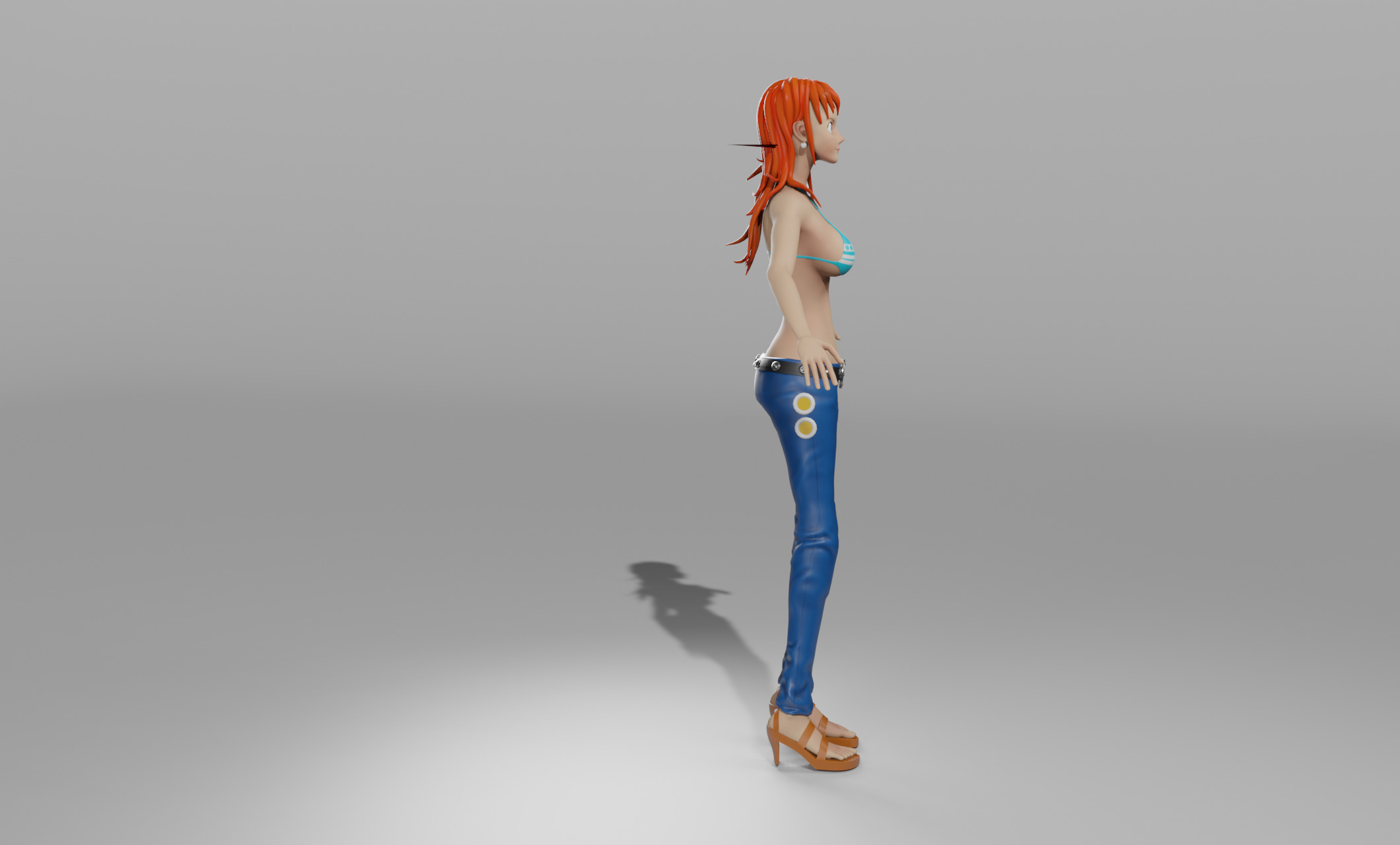 3d Nami rigged Low-poly Free low-poly 3D model_4