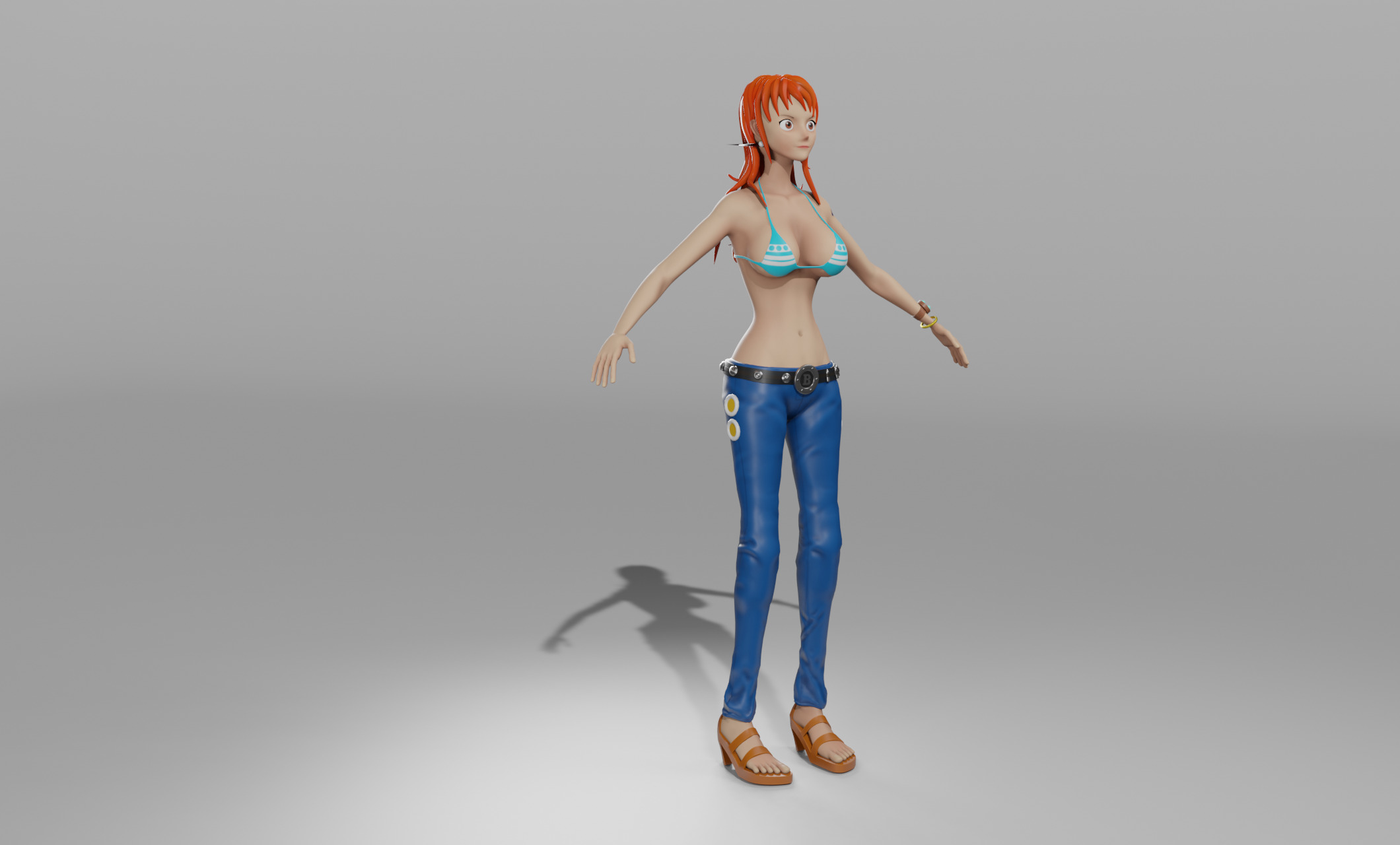 3d Nami rigged Low-poly Free low-poly 3D model_3