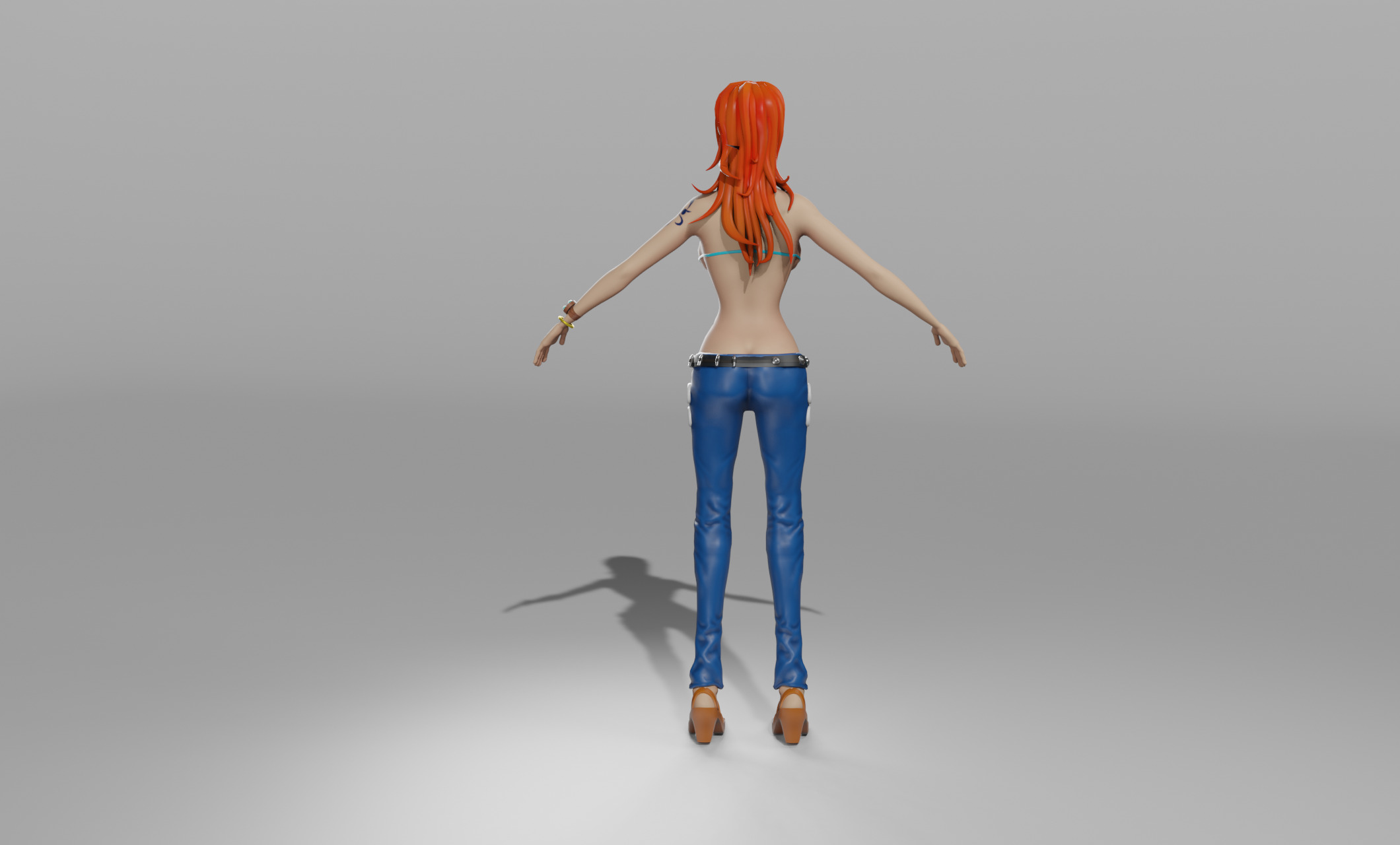 3d Nami rigged Low-poly Free low-poly 3D model_6