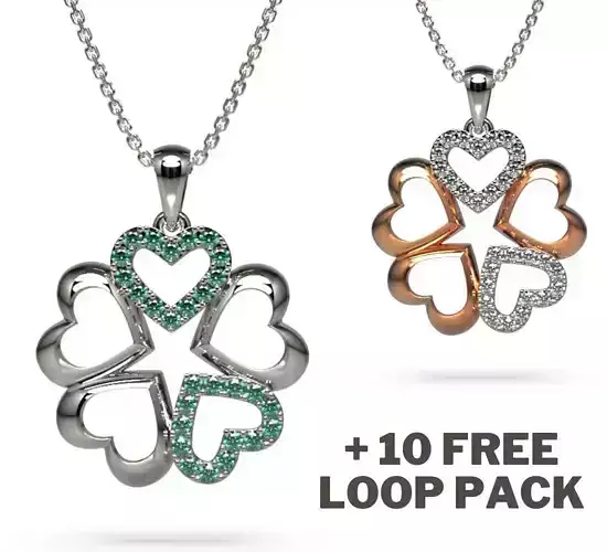 HEART PENDANT LOVE SIGN - Diamond Valentines Day Gift