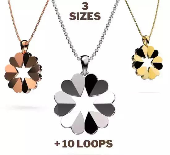 HEART PENDANT LOVE SIGN - Diamond Valentines Day Gift