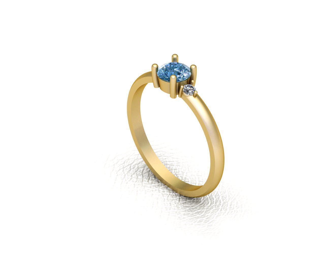 Ring stone 5 25 mm 3D print model_1