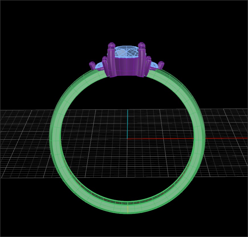 Ring stone 5 25 mm 3D print model_4