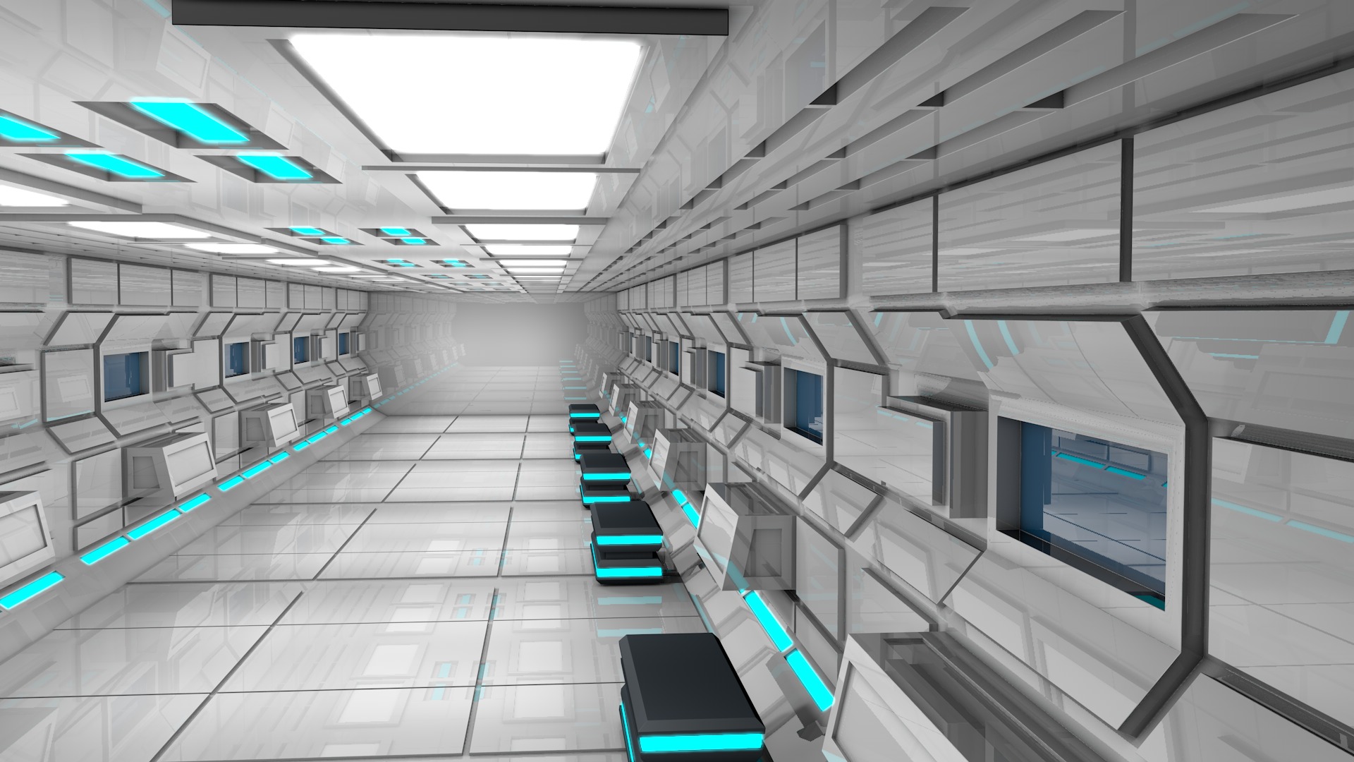 Sci Fi Interior 3D model_2