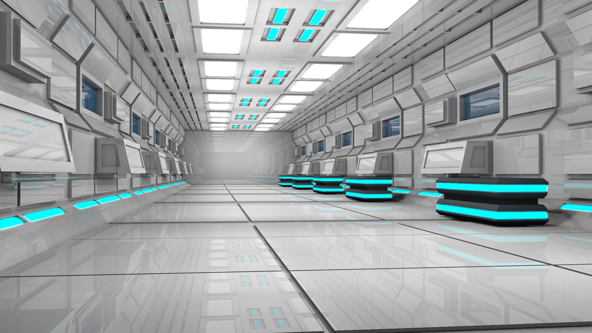 Sci Fi Interior 3D model_4