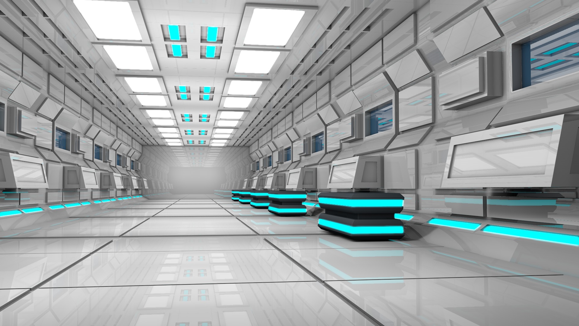 Sci Fi Interior 3D model_1