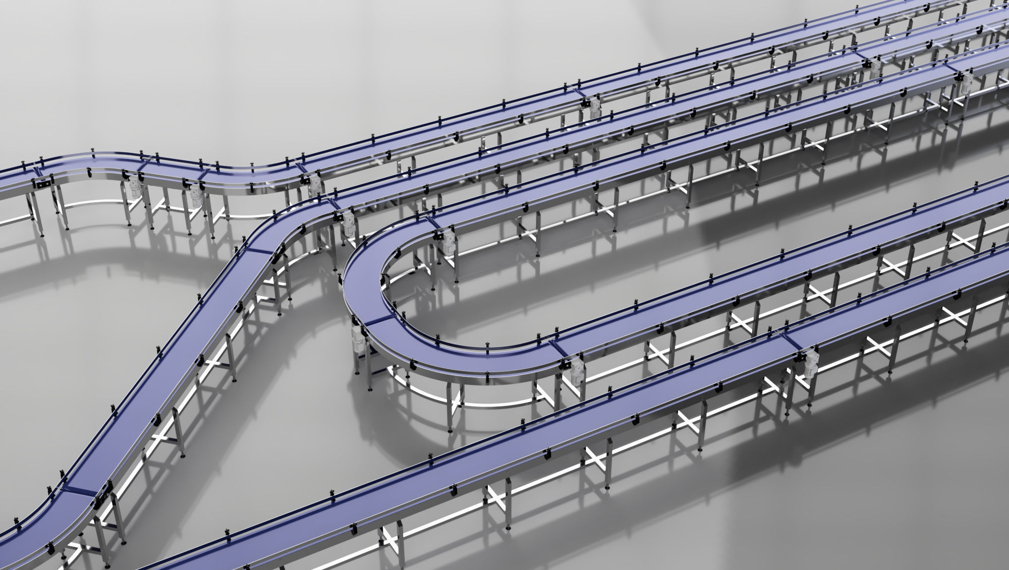 Conveyor Belt Bundle 3D Model 3D model_16