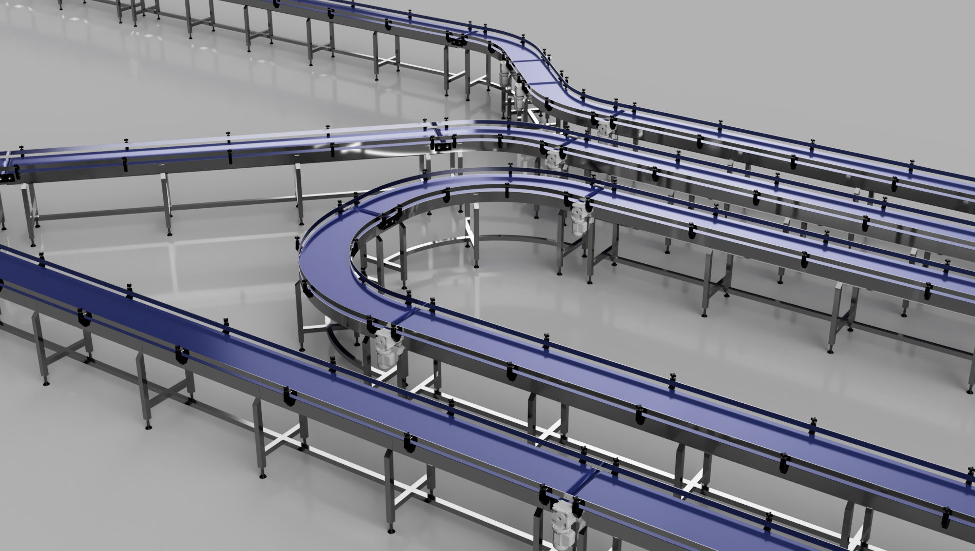 Conveyor Belt Bundle 3D Model 3D model_2