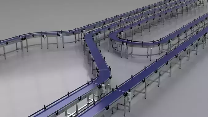 Conveyor Belt Bundle 3D Model 3D model