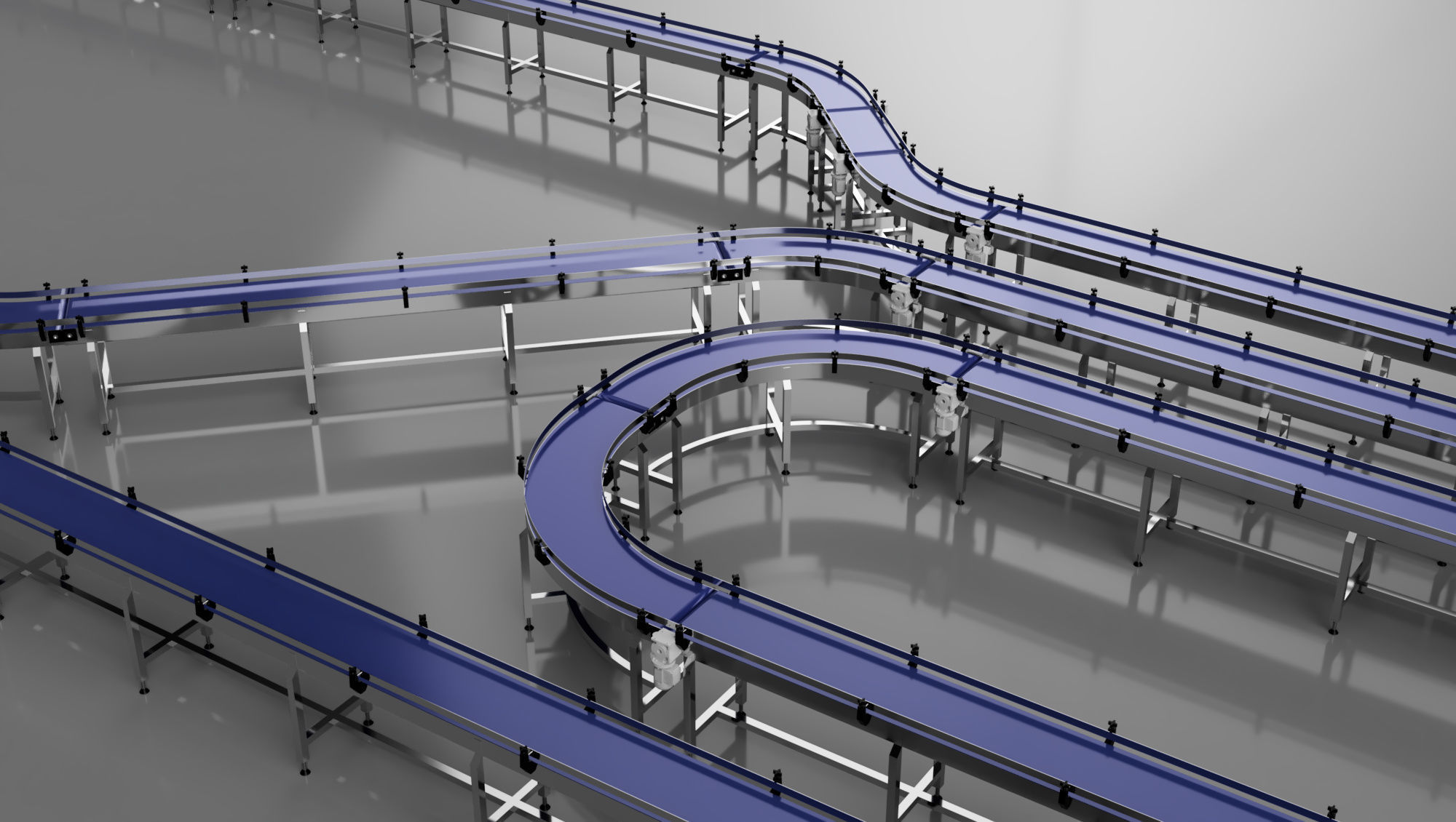 Conveyor Belt Bundle 3D Model 3D model_13