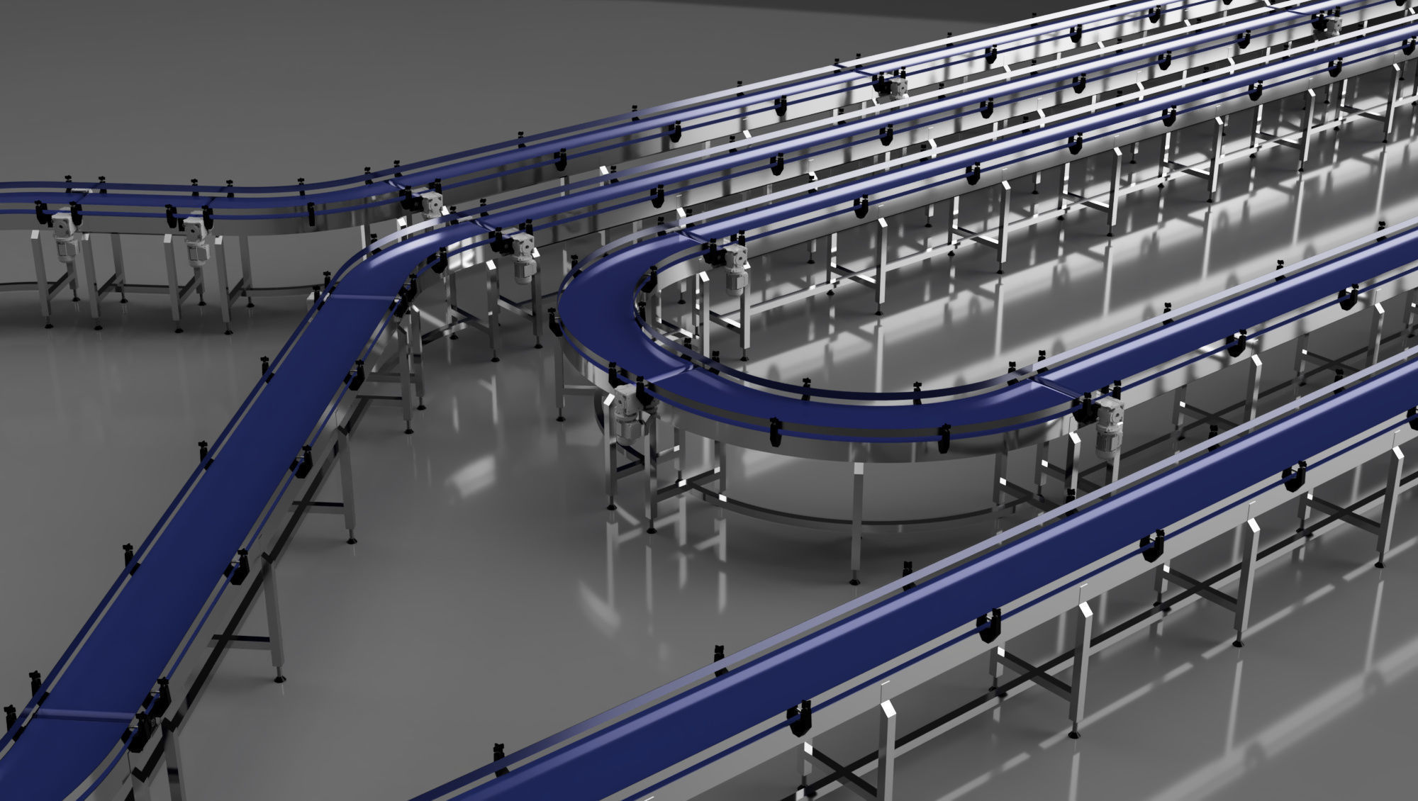Conveyor Belt Bundle 3D Model 3D model_1