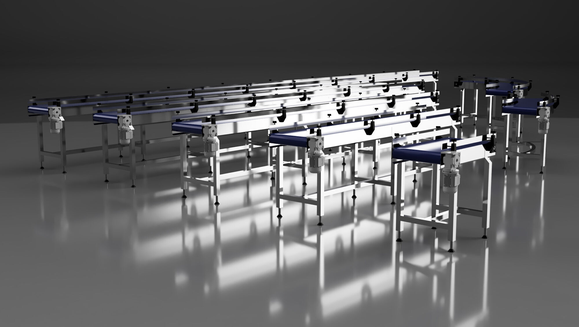 Conveyor Belt Bundle 3D Model 3D model_19