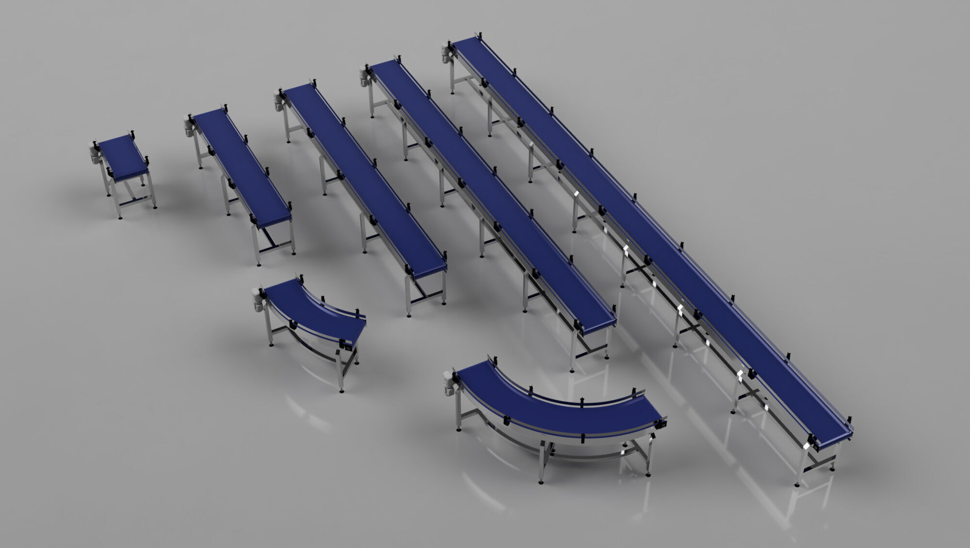 Conveyor Belt Bundle 3D Model 3D model_21