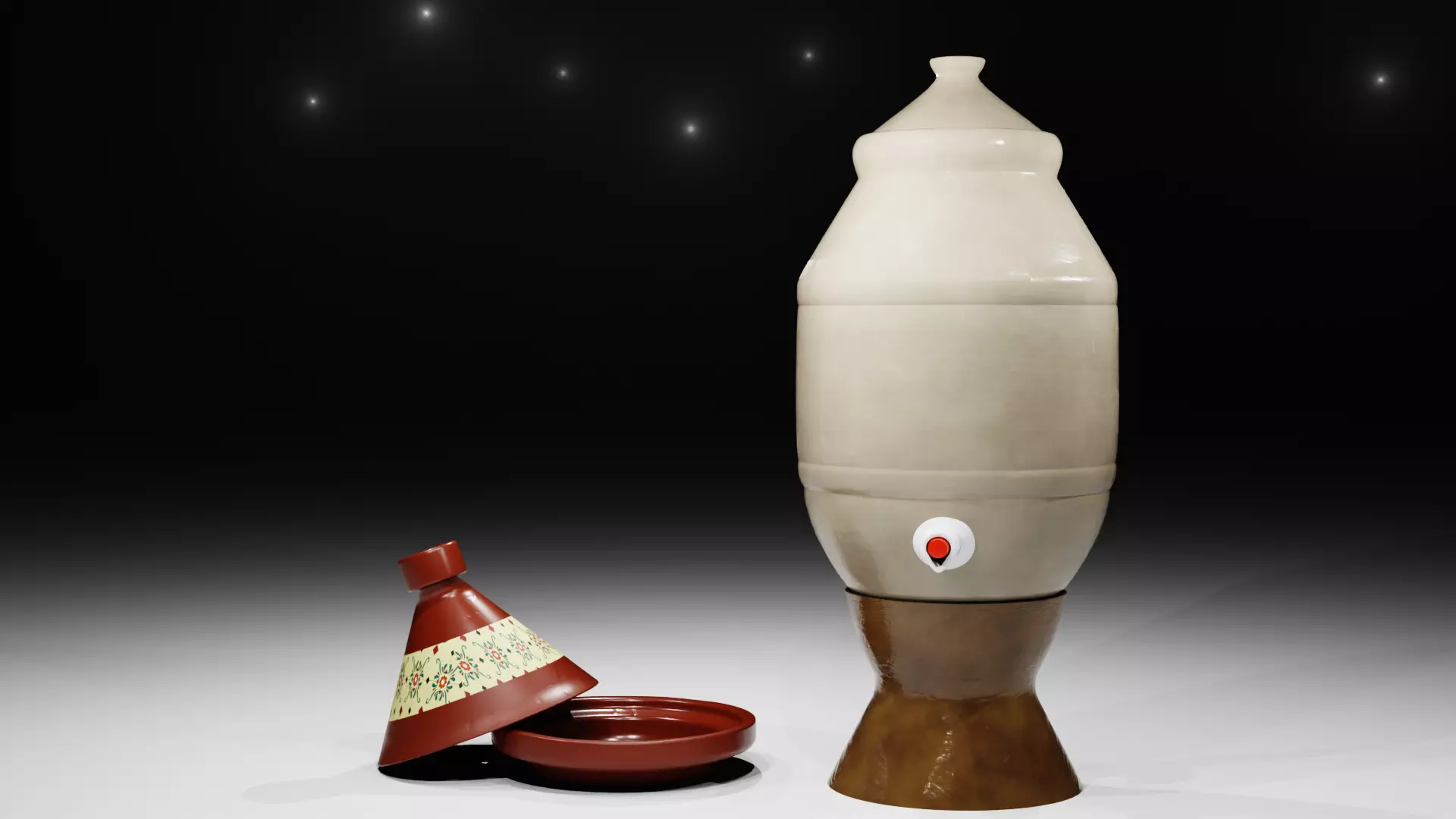 3D Moroccan Waterpot and Tagine 3D model