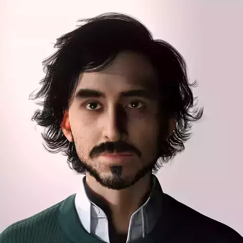 Dev Patel Character 3D Model
