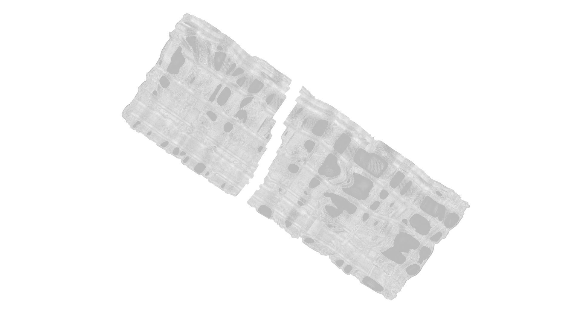 Broken Brown Cracker Bread 3D model_24